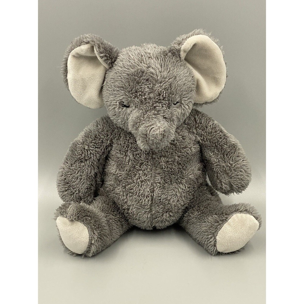Silver One 11” Elephant Plush Gray Stuffed Animal Fuzzy Fluffy Toy
